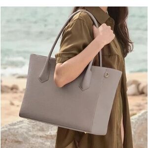 Dagne Dover Signature Olive Canvas Tote bag large  school travel work organize